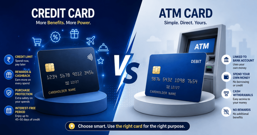 Credit Card vs ATM Card: Are they the same?