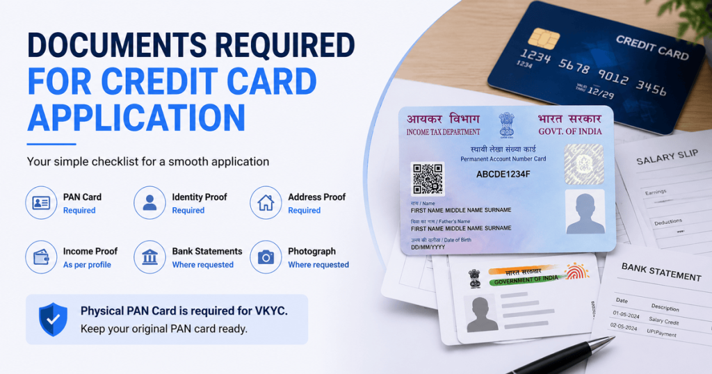 Documents Required for Credit Card Application in India